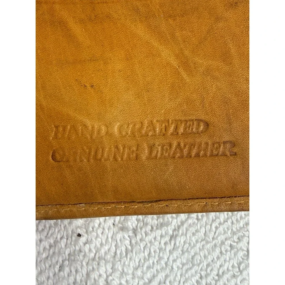 Tan Leather Bifold Wallet/ID Holder Money/Coin